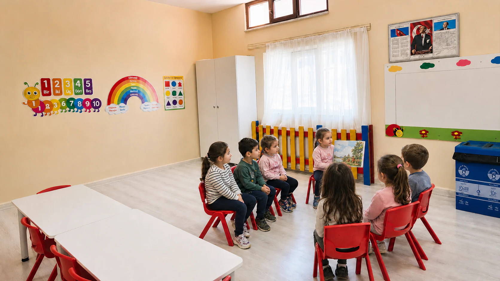 Sınıfımızda birlikte hikâye saati yaşayan çocuklar